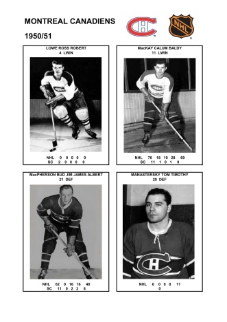 NHL mtl 1950-51 foto hracu6