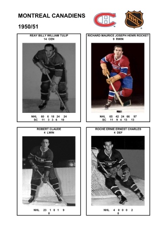 NHL mtl 1950-51 foto hracu9