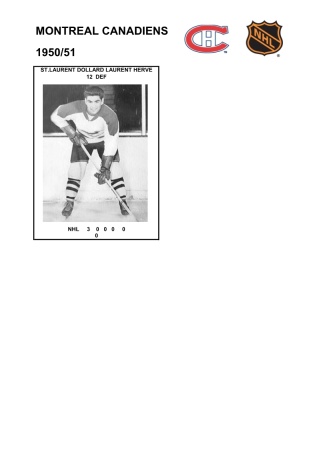 NHL mtl 1950-51 foto hracu10